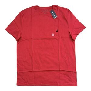 Nautica Red Short Sleeve Tee Crew Neck 6NR Nautical Red Men’s T-Shirt Large